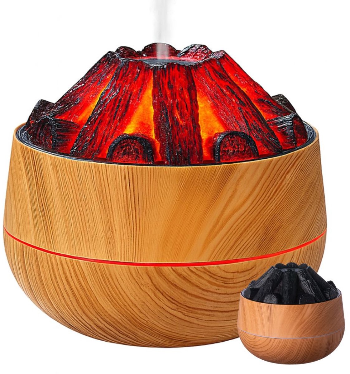 USB LED-haard ultrasone luchtbevochtiger en Aroma diffuser