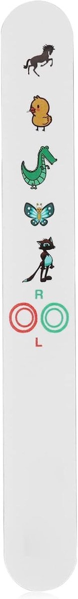 Pocket Oogkaart voor Kinderen, Visietester voor Kinderen, Optometrie Testkaart met Waterdichte Coating en Kleurrijke Dierenpatronen voor Betere Oogzorg