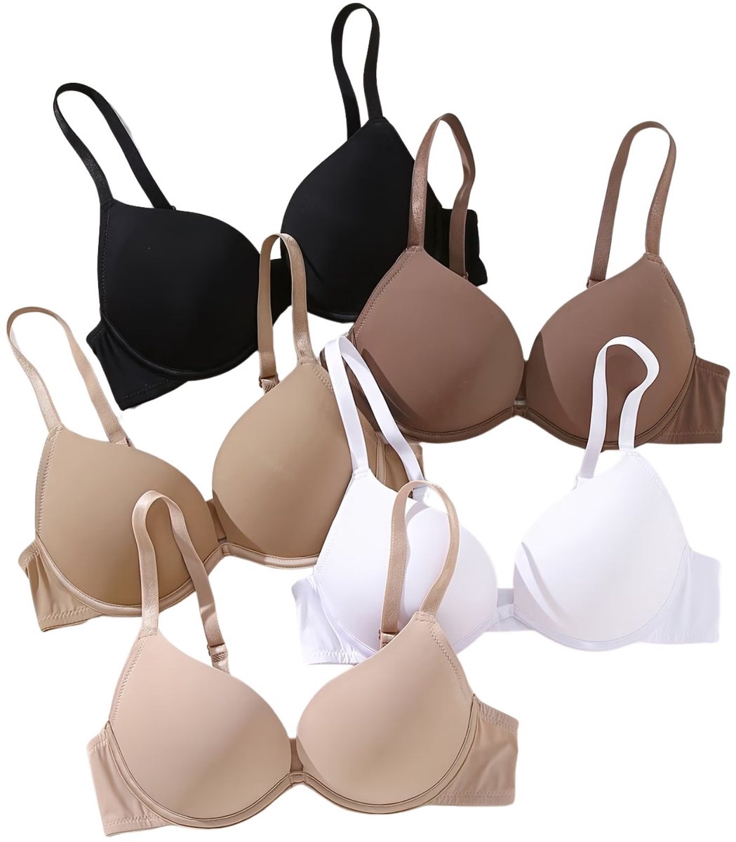 Currero BH Zonder Beugel - Strapless - Zonder Bandjes - Met Voorsluiting - Push-up Bh's - Comfort Beha - Comfortabel - Grote Sluiting - Veelkleurig - Cupmaat