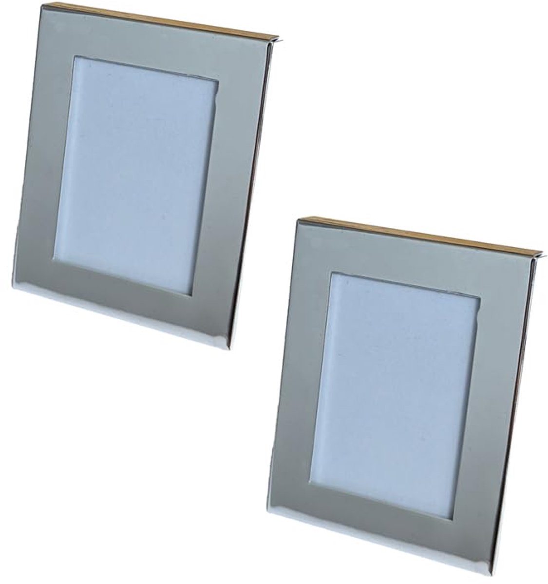 Famanu – Set van 2 fotolijstjes voor pasfoto's, glad gepolijst, 3 x 4,5 cm, aanslagvrij