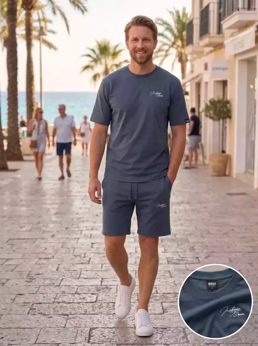 Indigo Denim - Jogging Huispak Katoen - Petrol Blue