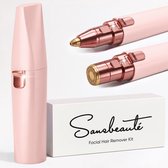 Sansbeauté® Wenkbrauw Trimmer - Gezichtsontharing Dames - Gezicht Trimmer Vrouw - Gezichtsontharing Dames - Gezichtstrimmer - Snor Trimmer - Face Shaver - Flawless Gezichtshaarverwijderaar - Facial Hair Remover - Mini Shaver - Eyebrow Trimmer