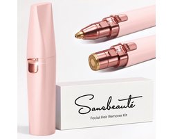 Sansbeauté® Wenkbrauw Trimmer - Gezichtsontharing Dames - Gezicht Trimmer Vrouw - Gezichtsontharing Dames - Gezichtstrimmer - Snor Trimmer - Face Shaver - Flawless Gezichtshaarverwijderaar - Facial Hair Remover - Mini Shaver - Eyebrow Trimmer