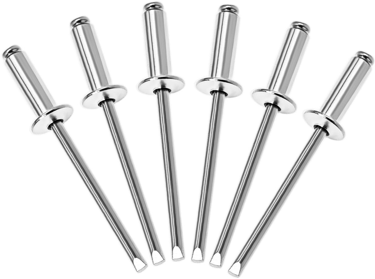 500 Stuks Aluminium Blind Rivets 4 mm x 12 mm - Duurzaam, Lichtgewicht en Corrosiebestendig