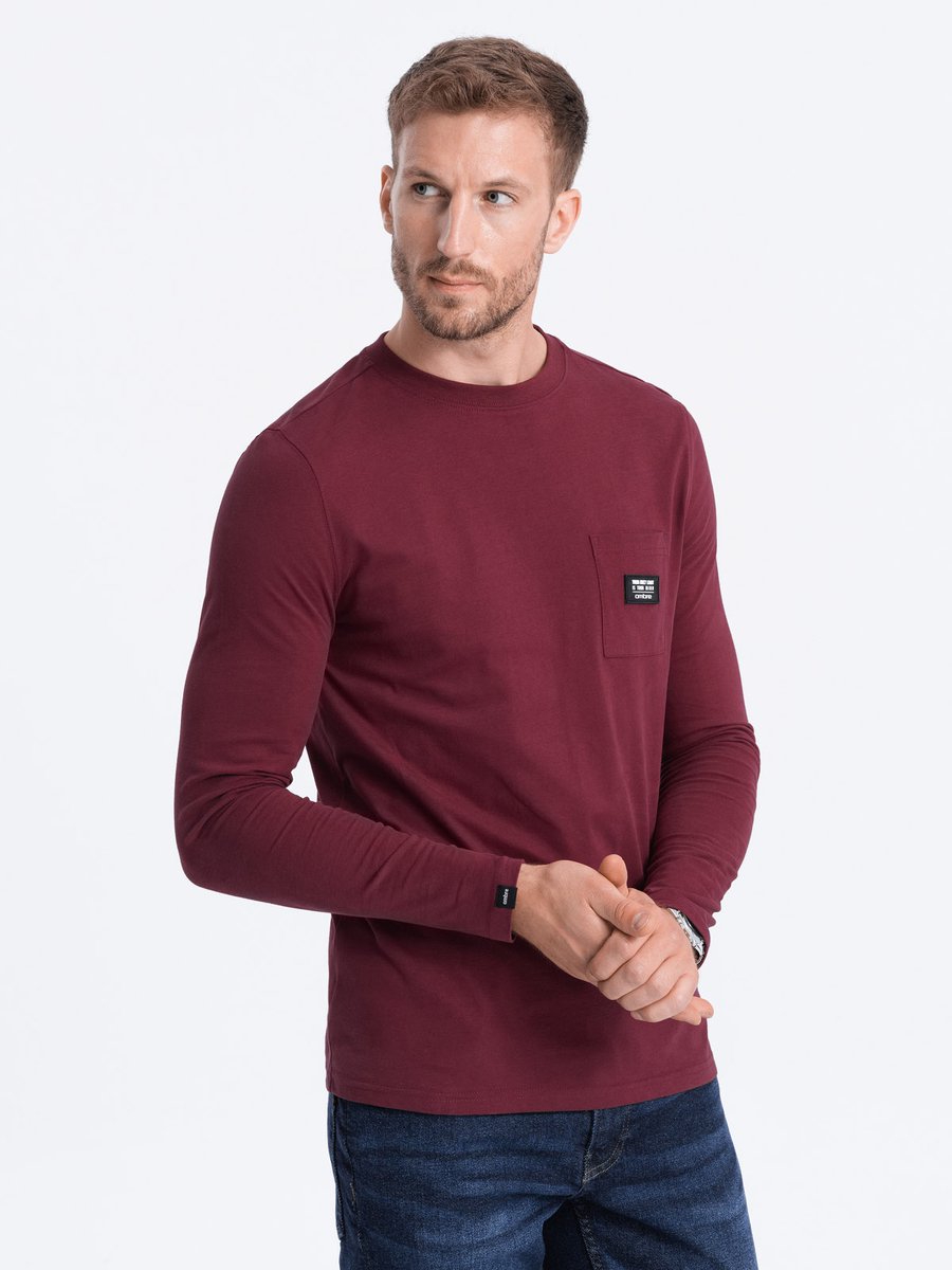 Ombre - San Remo - Longsleeve Heren - Bordeaux - Modaitalia