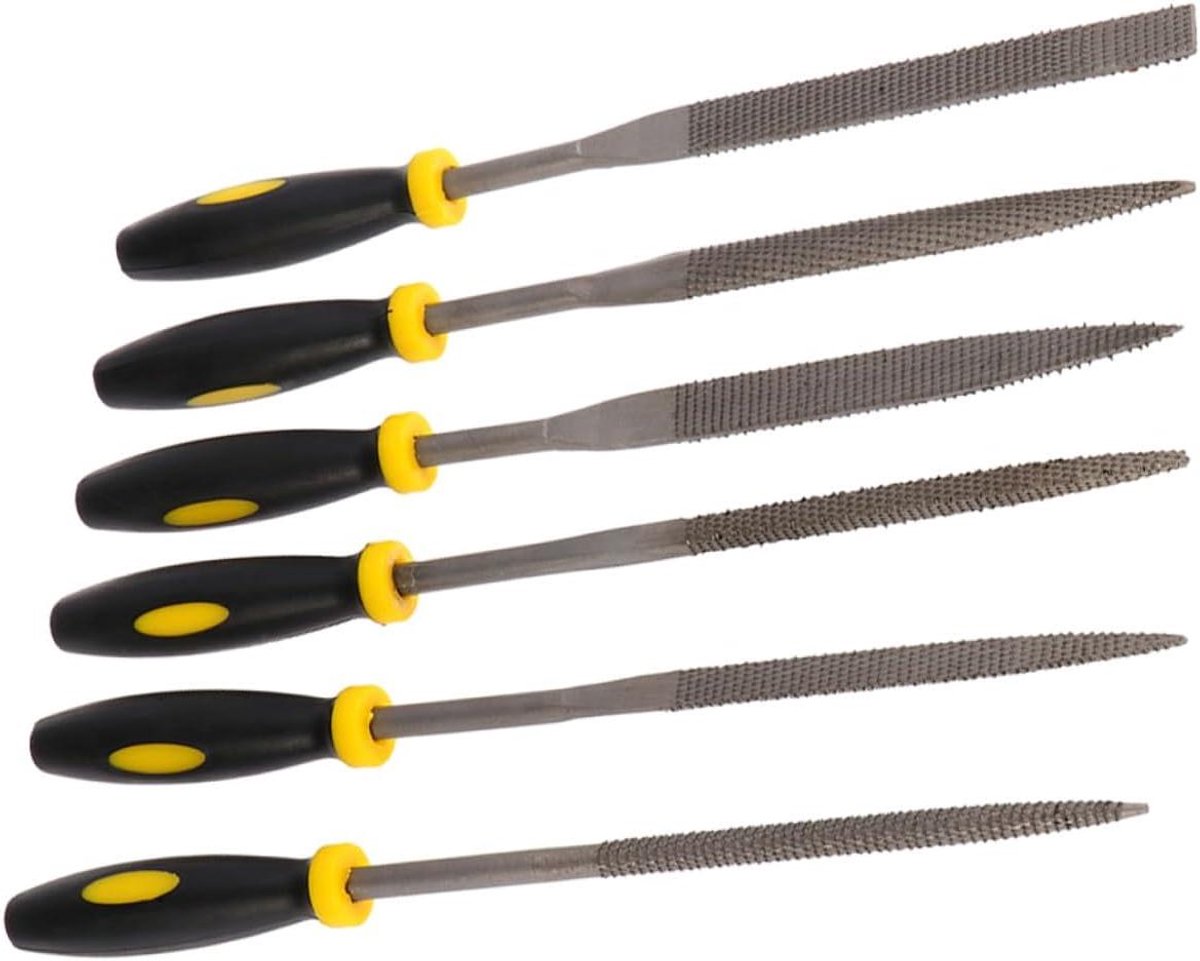 Mini Houtvijl Set - Metaalvijlen Raspen - Materiaal Bewerken - Antislip Handgrepen - 16 cm Lengte - Multicolor