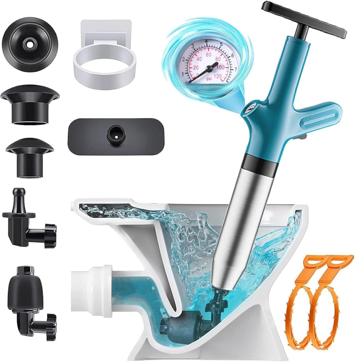 Toiletafvoerreiniger - Wit - Hogedruklucht - Voor Toiletten, Keuken en Badkamer