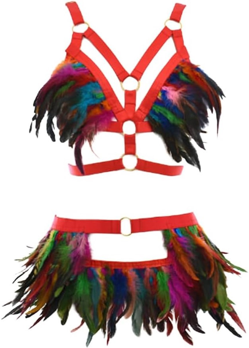 Halloween Veren Set - Veelkleurig - One Size - Polyester - Voor Vrouwen