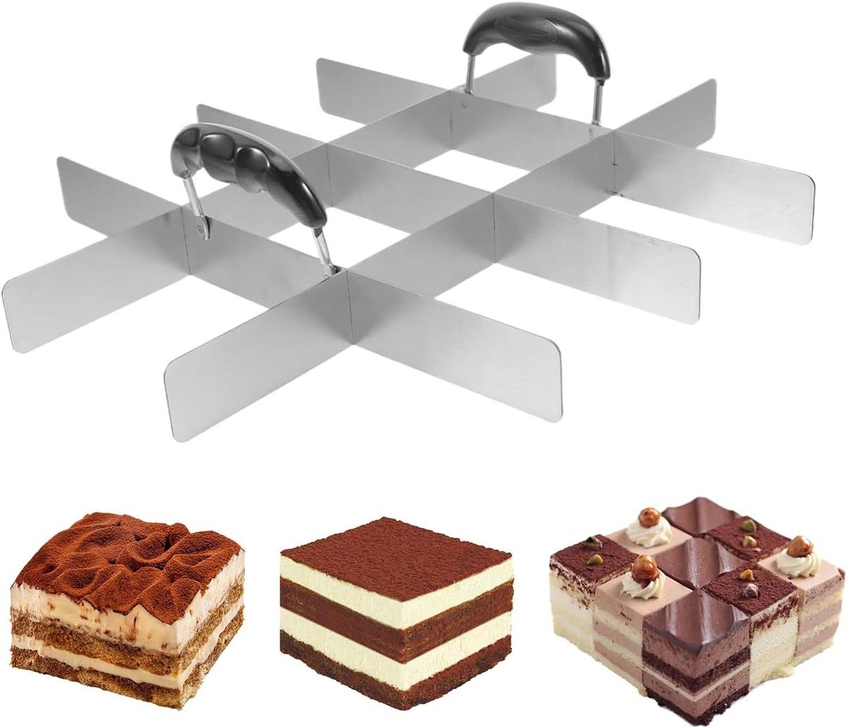 Taartverdeler RVS - Taartsnijder Plaat - Gelijkmatig Portioneren - Precisie Schaalverdeling - 346 cm Lengte - Zilverkleurig