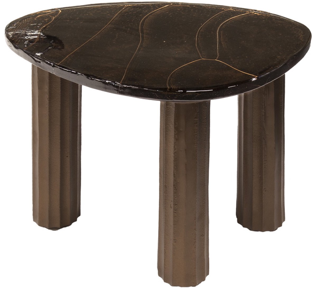 Giga Meubel Salontafel Eclipse - Koper Glas - 51x37x35cm