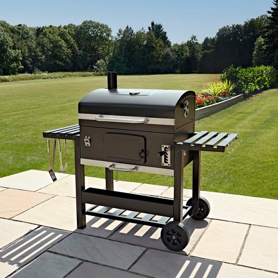 XXL houtskool smoker BBQ - 69 x 43 cm grilloppervlak - incl. rookhout — afbeelding 2