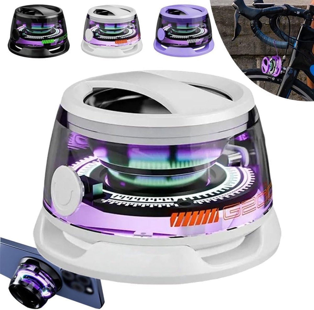 Magnetische Bluetooth-luidspreker, G200 kleine draadloze luidspreker, draagbare kleurrijke luidspreker met gekleurd licht, telefoonstandaard, luidspreker voor onder de douche, buiten, verjaardagscadeau (wit)