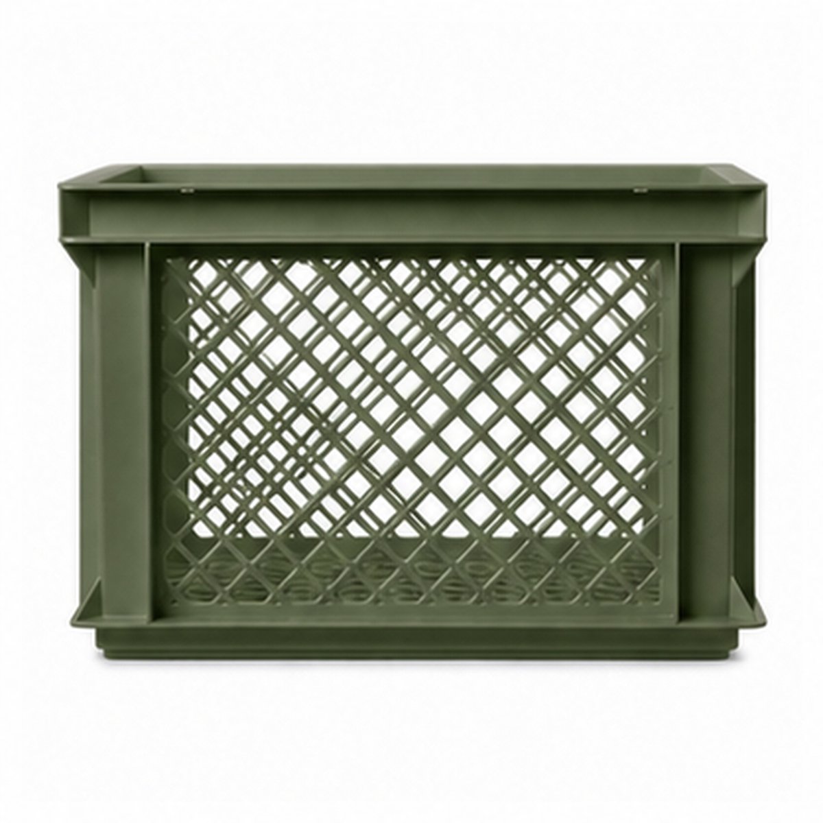 Fietskrat - 26 Liter - 40 x 30 x 22 cm - Kunststof - Legergroen