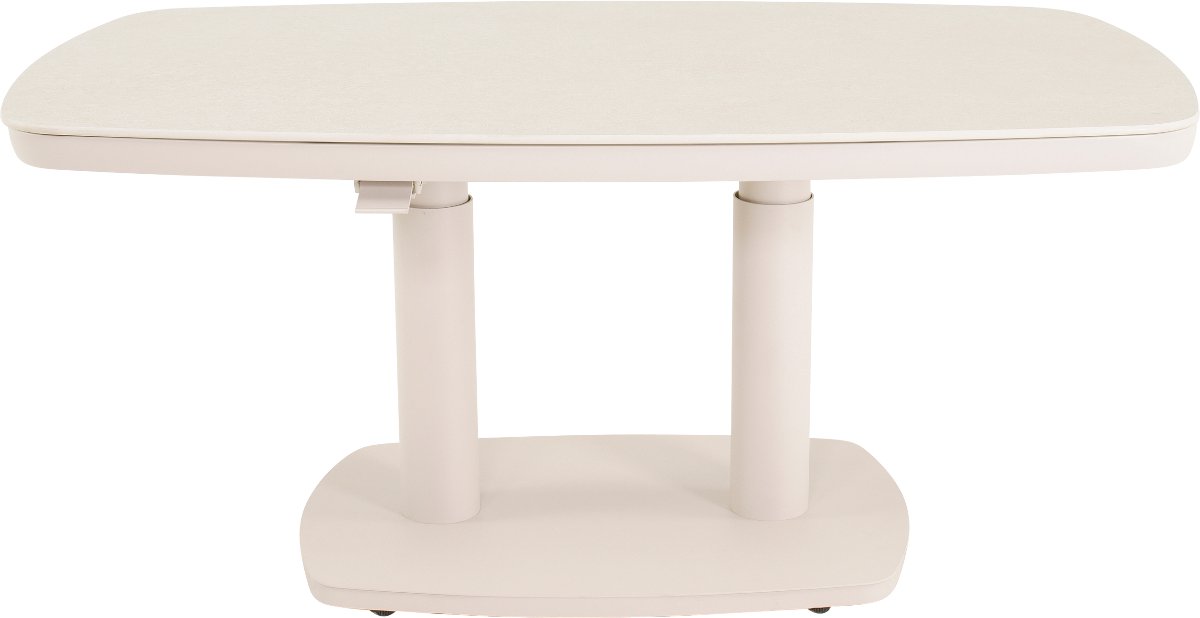 Les - Geneva loungetafel verstelbaar Deens ovaal 135x83 cm - créme