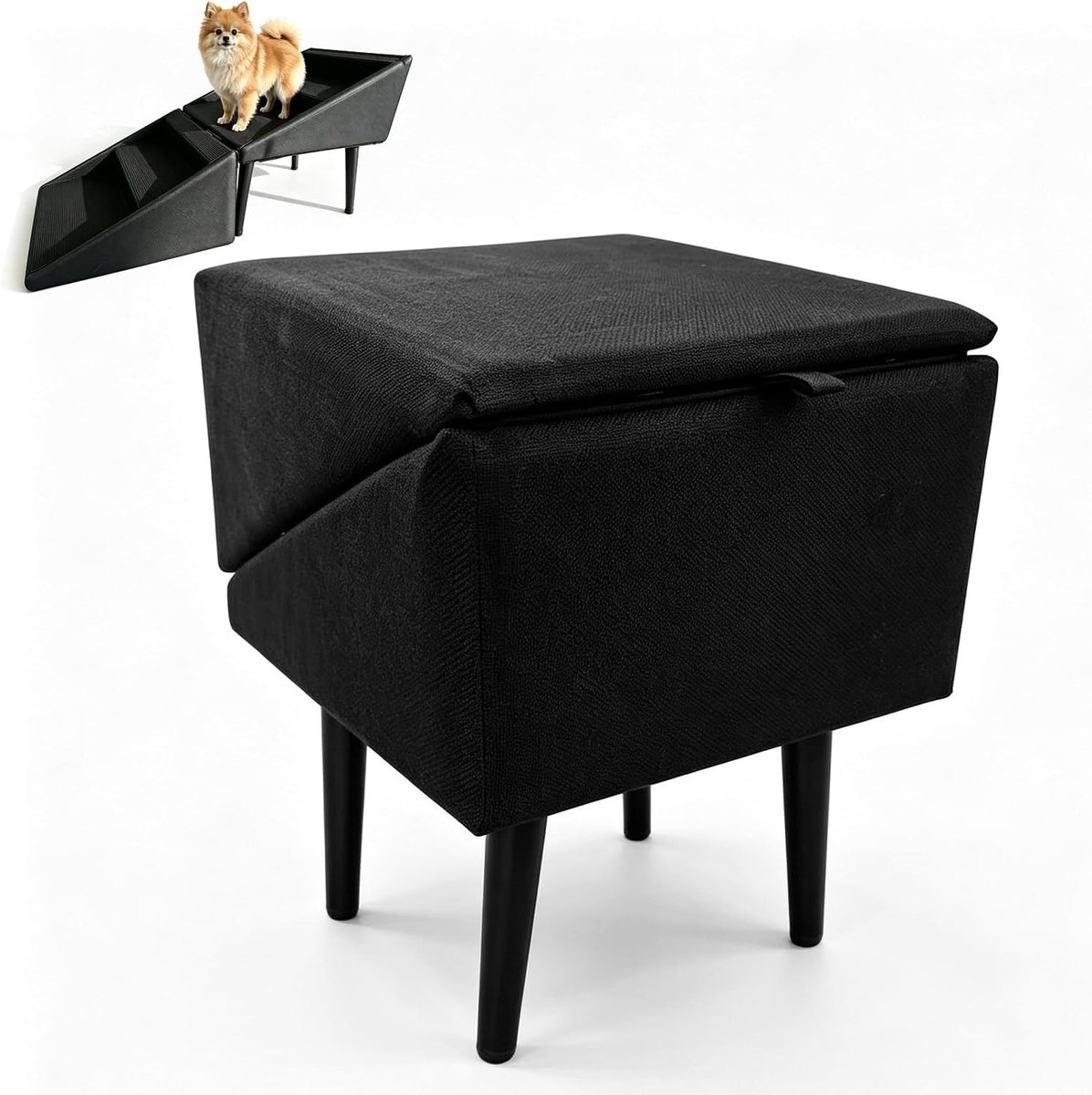 Hondentrap - Hout - 32 x 37 x 62 cm - Opvouwbare Hellende Trap met Antislip - Voor Honden en Katten
