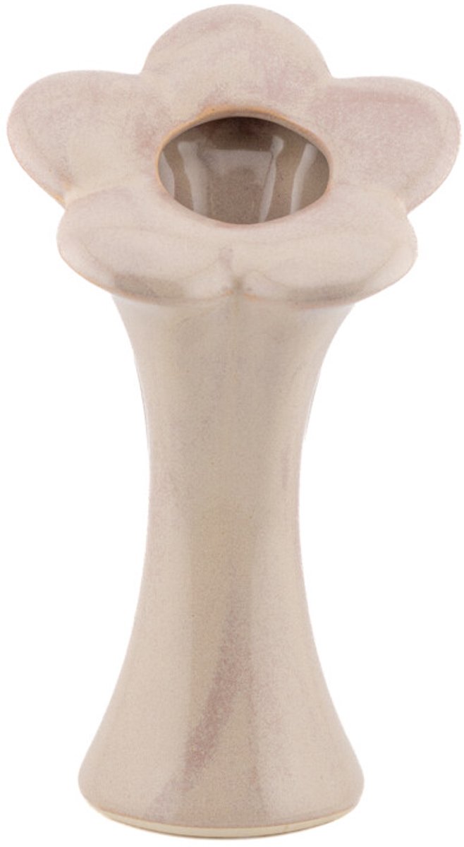 Vaas bloem beige M
