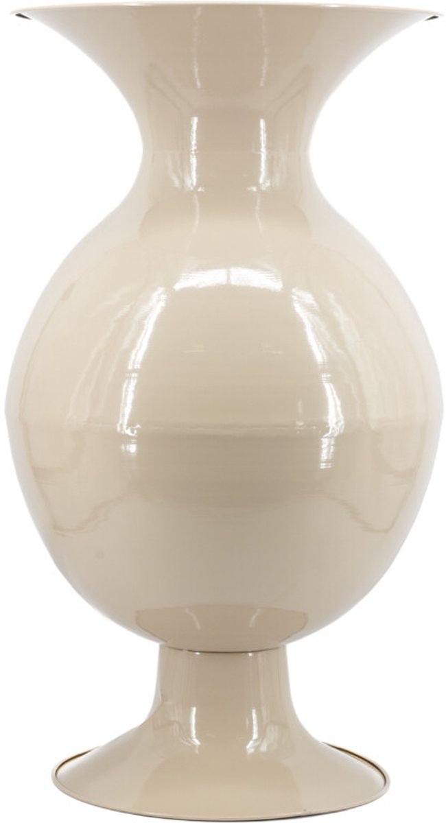Metalen vaas Shiro L glossy sand