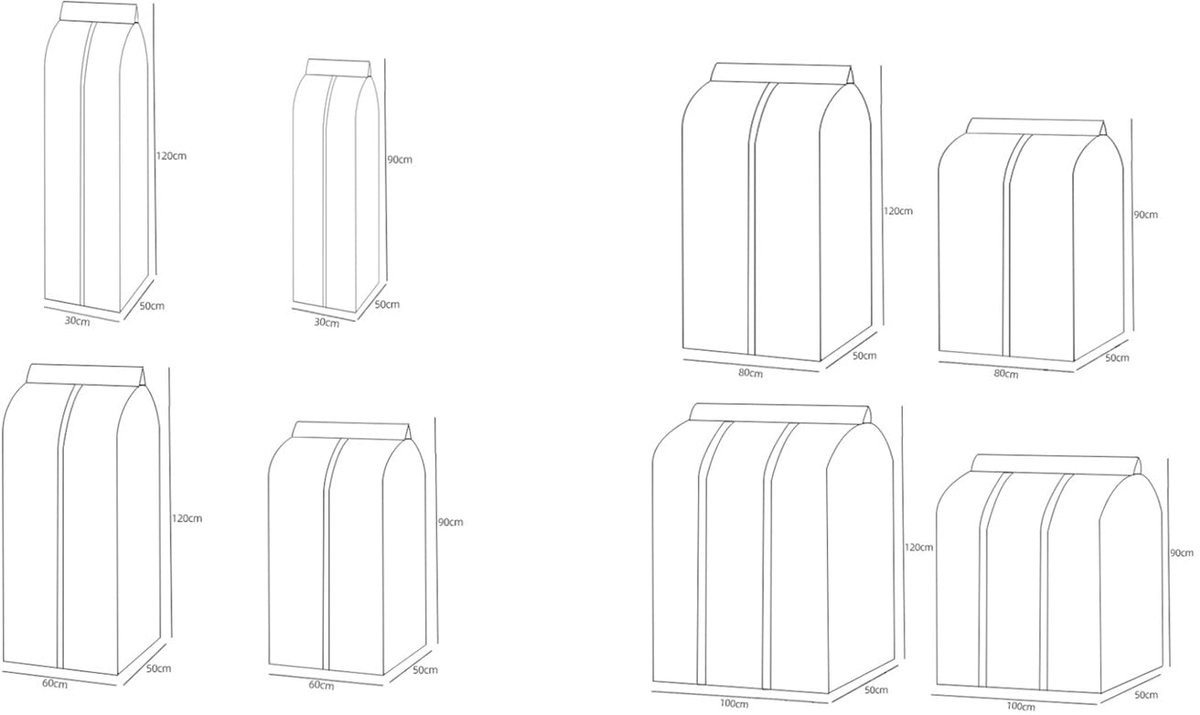 Stofbescherming voor kleding, doorschijnend, stofbescherming, beschermhoes voor kledingstandaard, stofdichte - ShopVlot