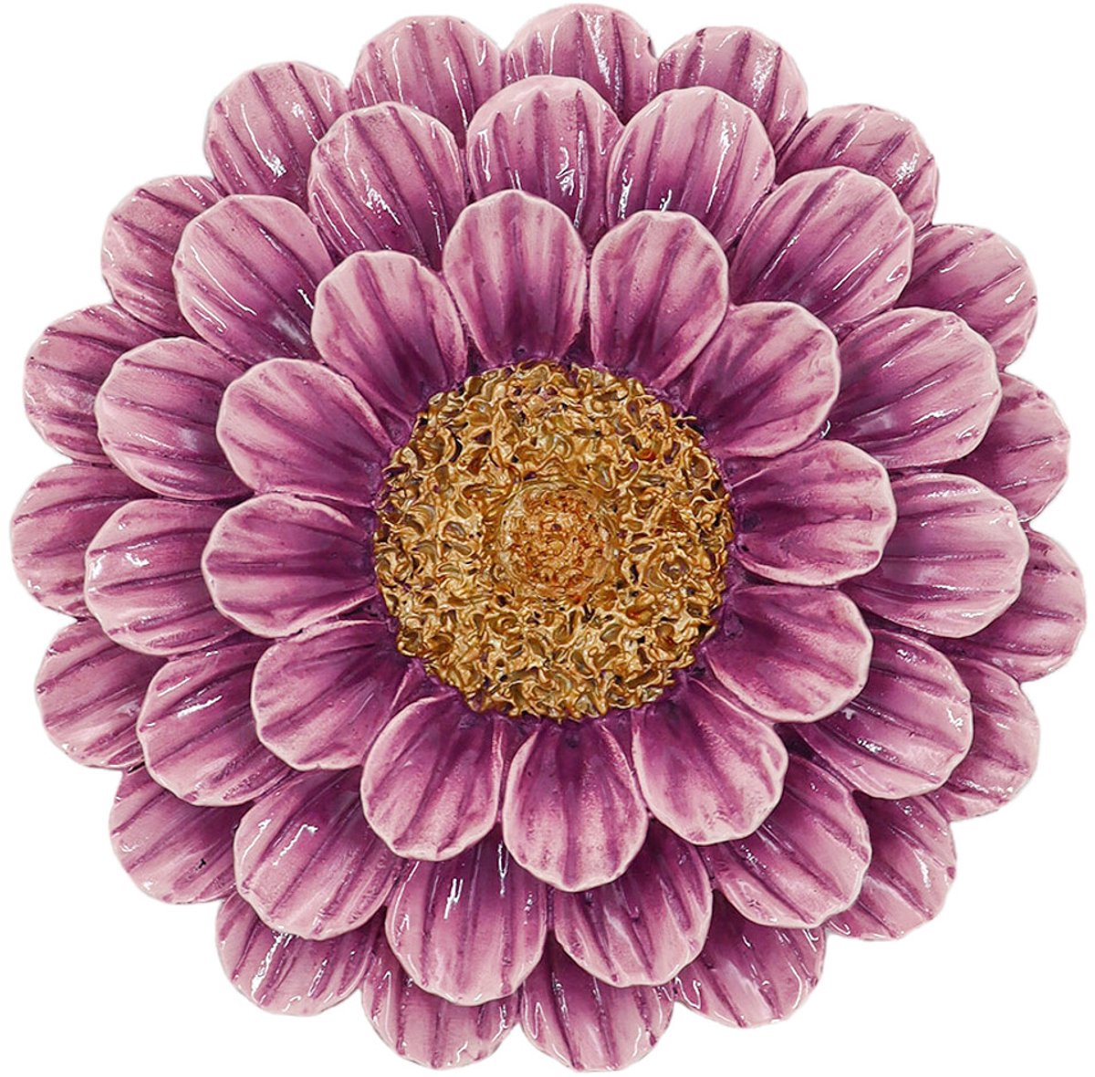 Wanddecoratie bloem paars