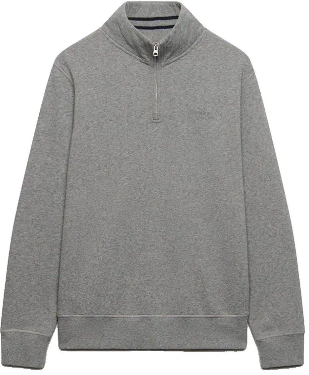 Superdry Essential Serif Logo Sweatshirt Met Halve Rits 2XL Man Grijs