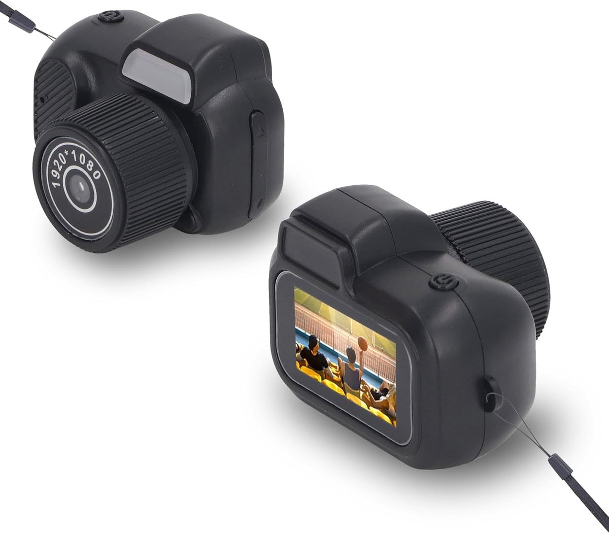 Mini DV Camera - Zwart - Compacte Sleutelhangercamera met Kleurenscherm - Voor Tieners en Studenten