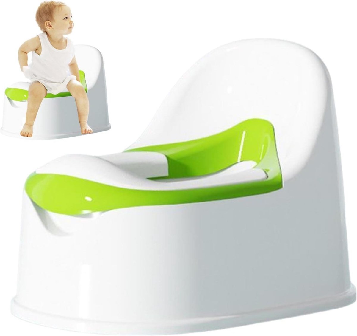 Kindertoilet - Potjestrainer - Zindelijkheidstraining - Urinebescherming - 26x28 cm - groen