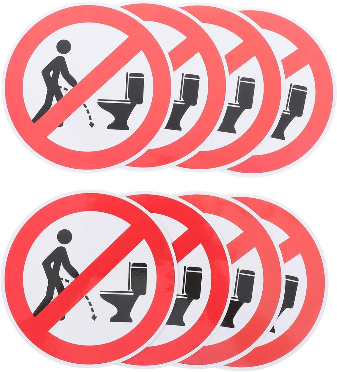 Zindelijkheid Stickers - Plas Training - Netheid Bevorderen - Waterdicht PVC - 12x12cm - Rood