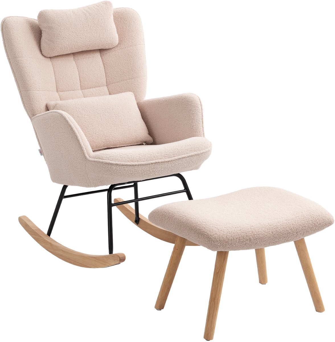 HOMCOM schommelstoel - 70,5B x 101,5T x 99,5H cm
