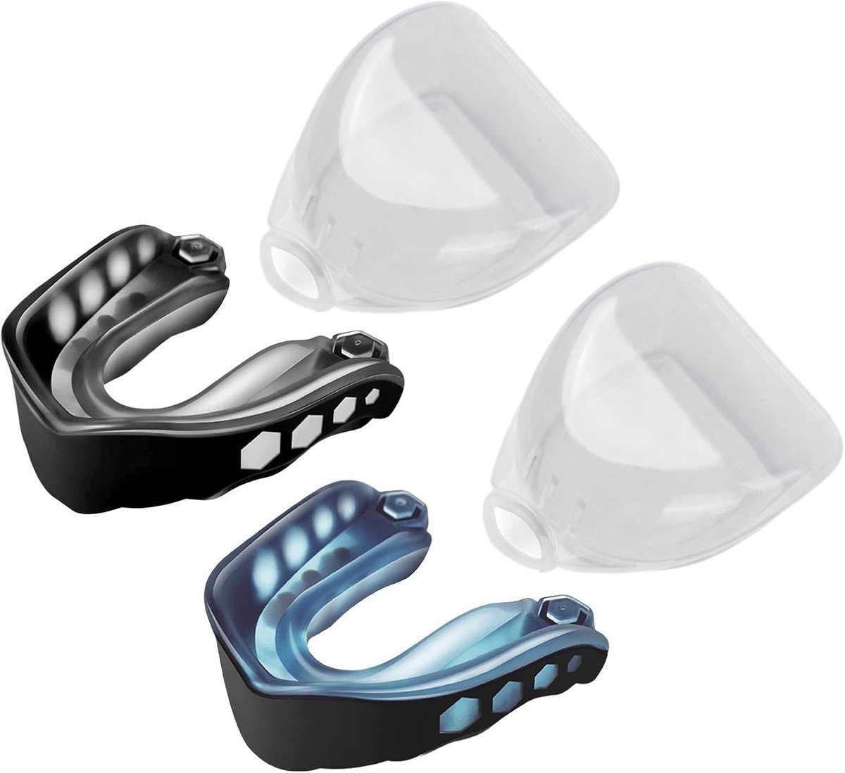Dubbele mondbescherming voor boksen en rugby, EVA-materiaal, BPA-vrij, optimale bescherming en comfort tijdens contactsporten