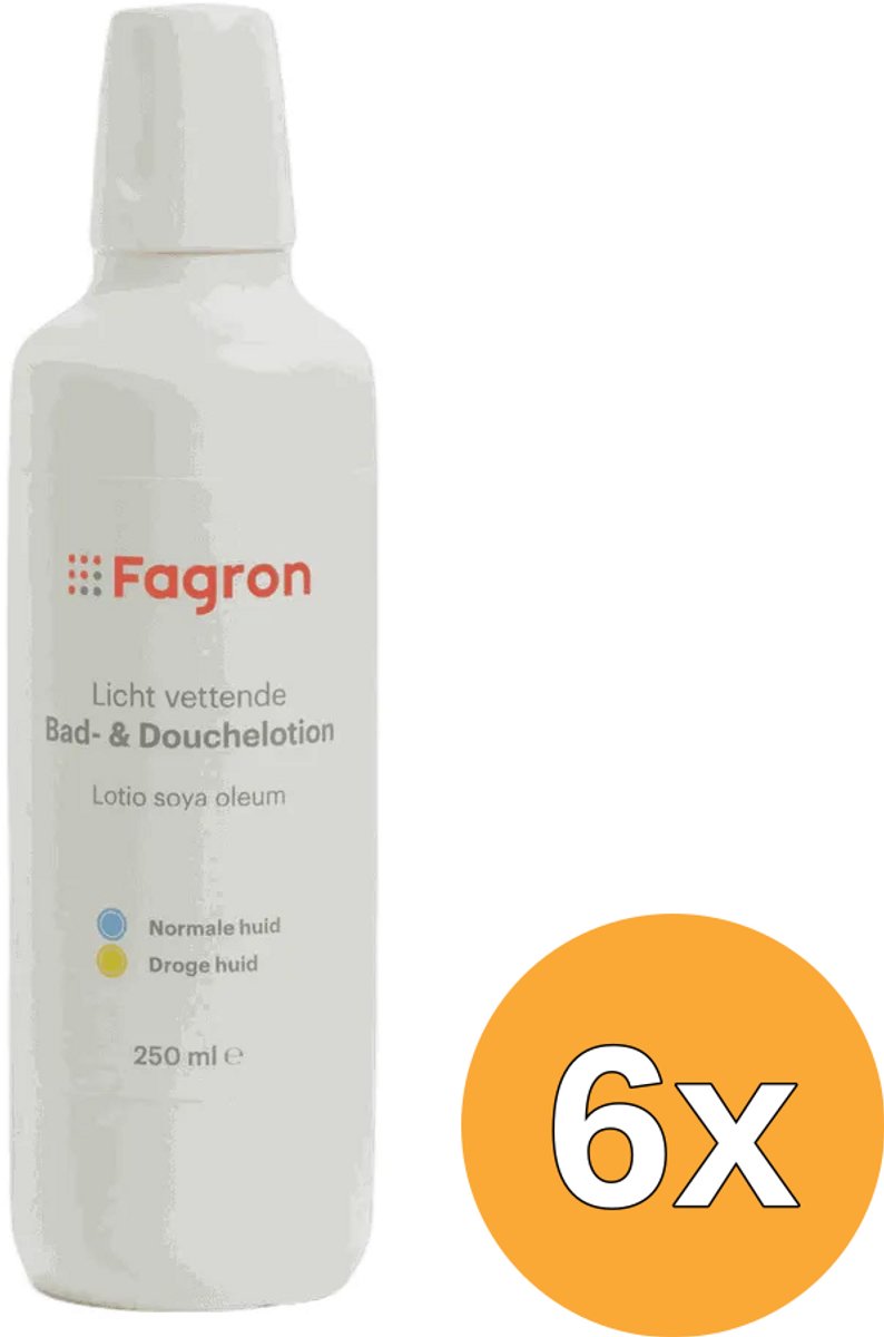 6x Fagron Licht Vettende Bad & Douchelotion (250 ml)