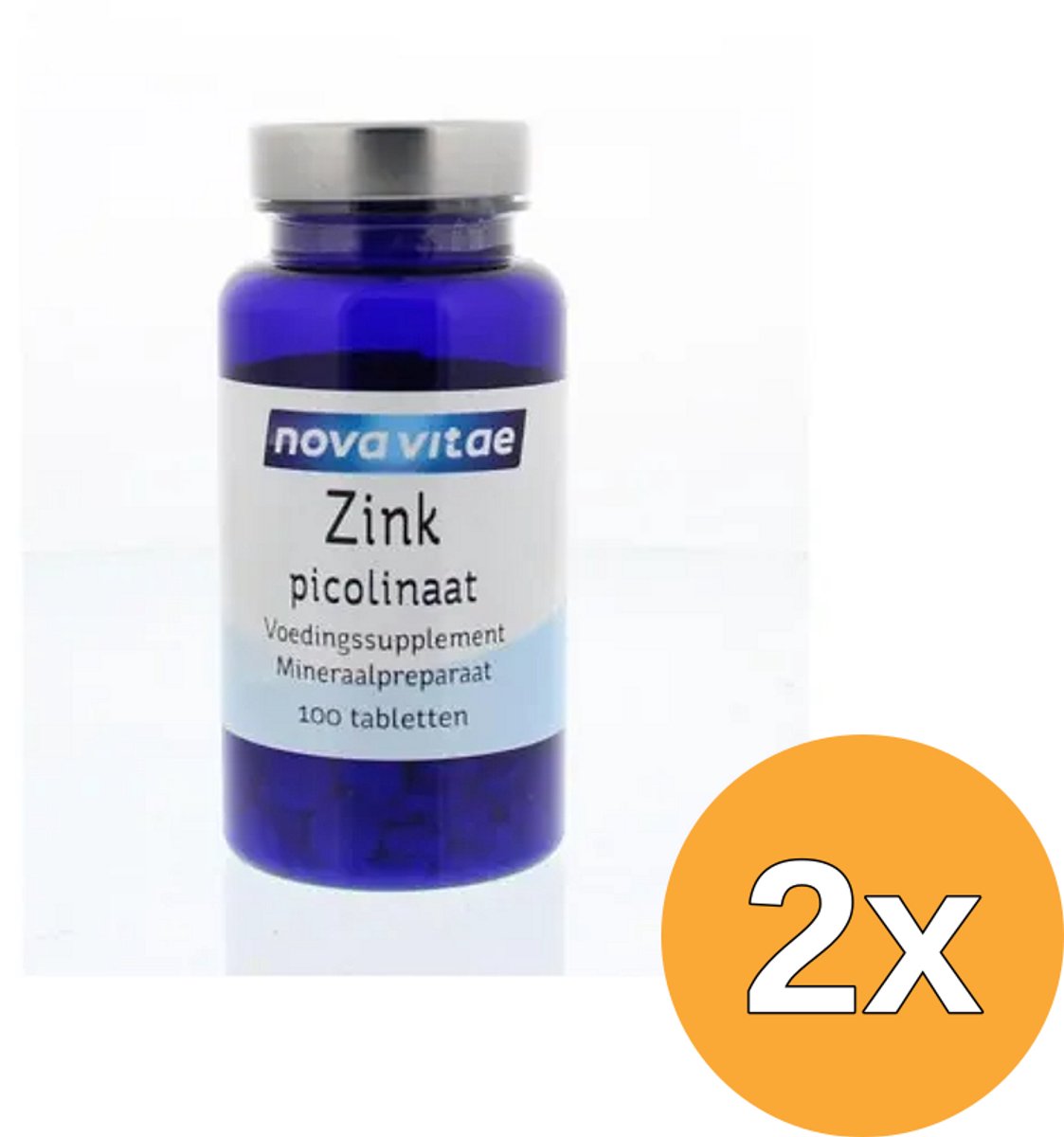 2x Nova Vitae Zink picolinaat 50mg (100 tabletten)