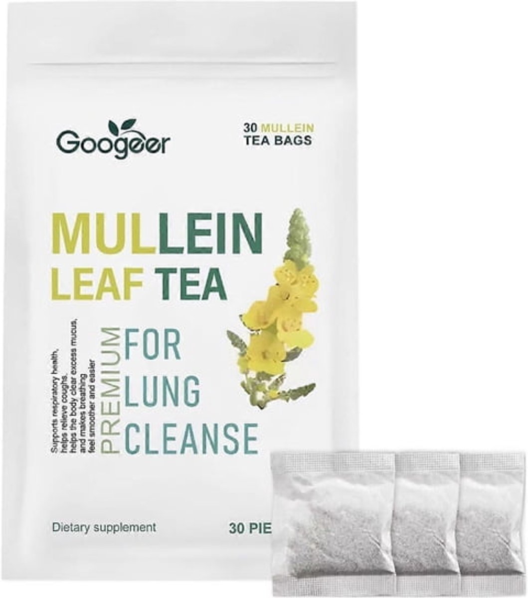 Thee voor Longen Reinigen 30 zakjes - Mullein Leaf Tea for Lung Cleanse- Googeer