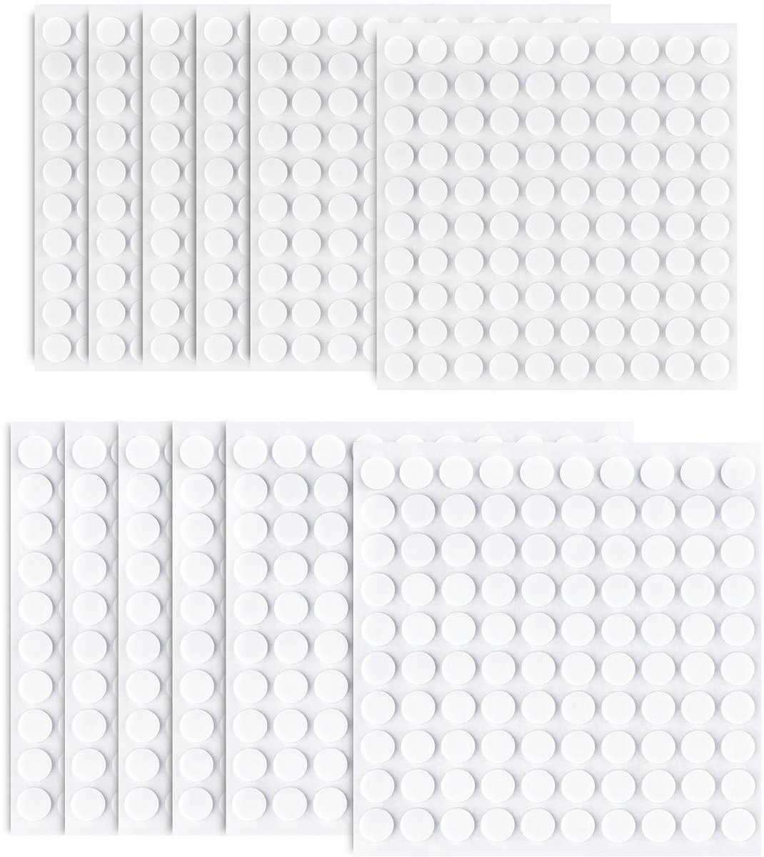 Dubbelzijdige 3D Schuimrubberen Kleefpads - Ronde Vellen - 8 mm en 10 mm - Voor Scrapbooking en Handwerk