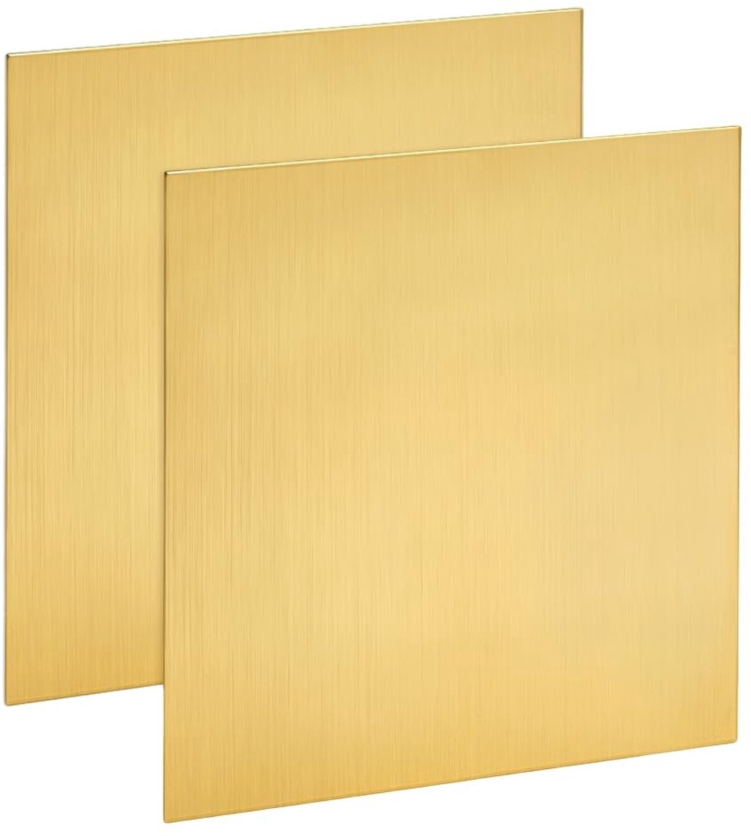2 Stuks 10x10cm Messing Plaat 1mm Dikke Vierkante Messing Platen voor Ambachten en DIY Projecten