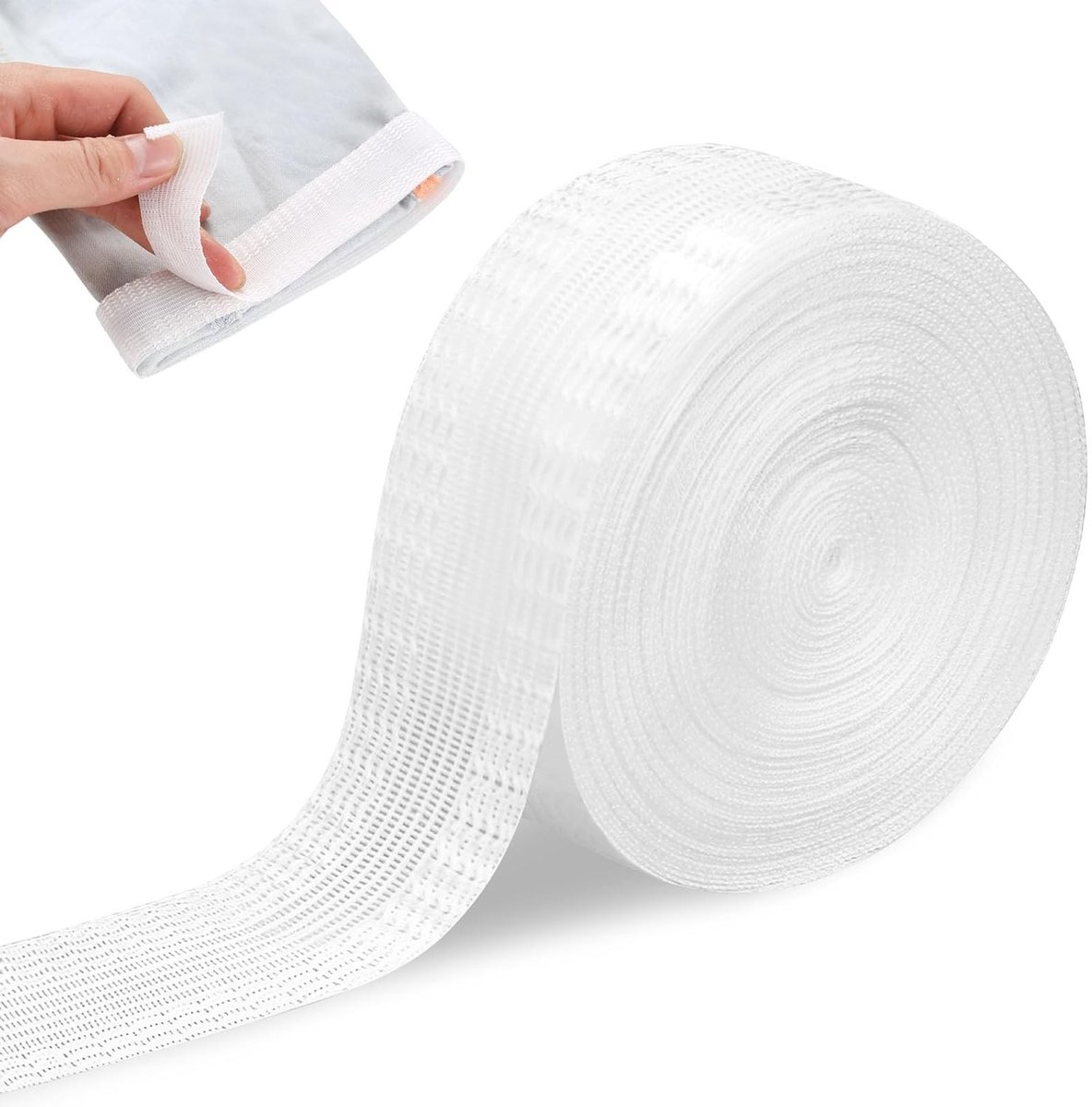 Wasbare Hemtape 10 Meter x 25mm - Zelfklevende Stoffentape voor Gordijnen, Kleding en Textiel, Ideaal voor Strijken en Reparaties