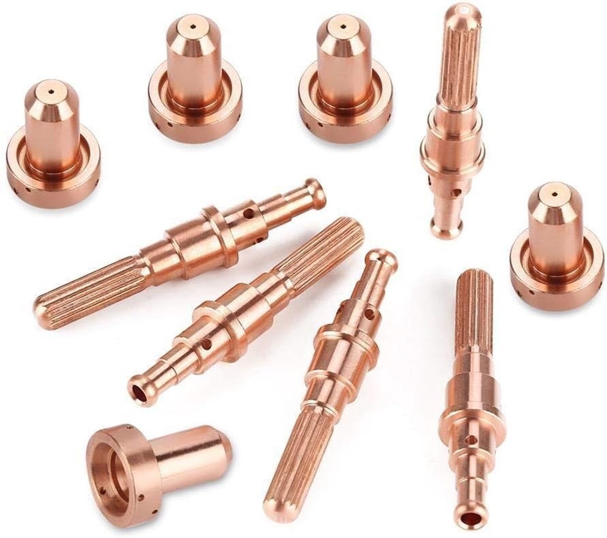 Set van 5 Plasma Nozzles en 5 Electrode Tips voor SL60/100 Plasma Torch - Hoogwaardige Mondstukken voor Precisiewerk en Efficiënte Snijresultaten