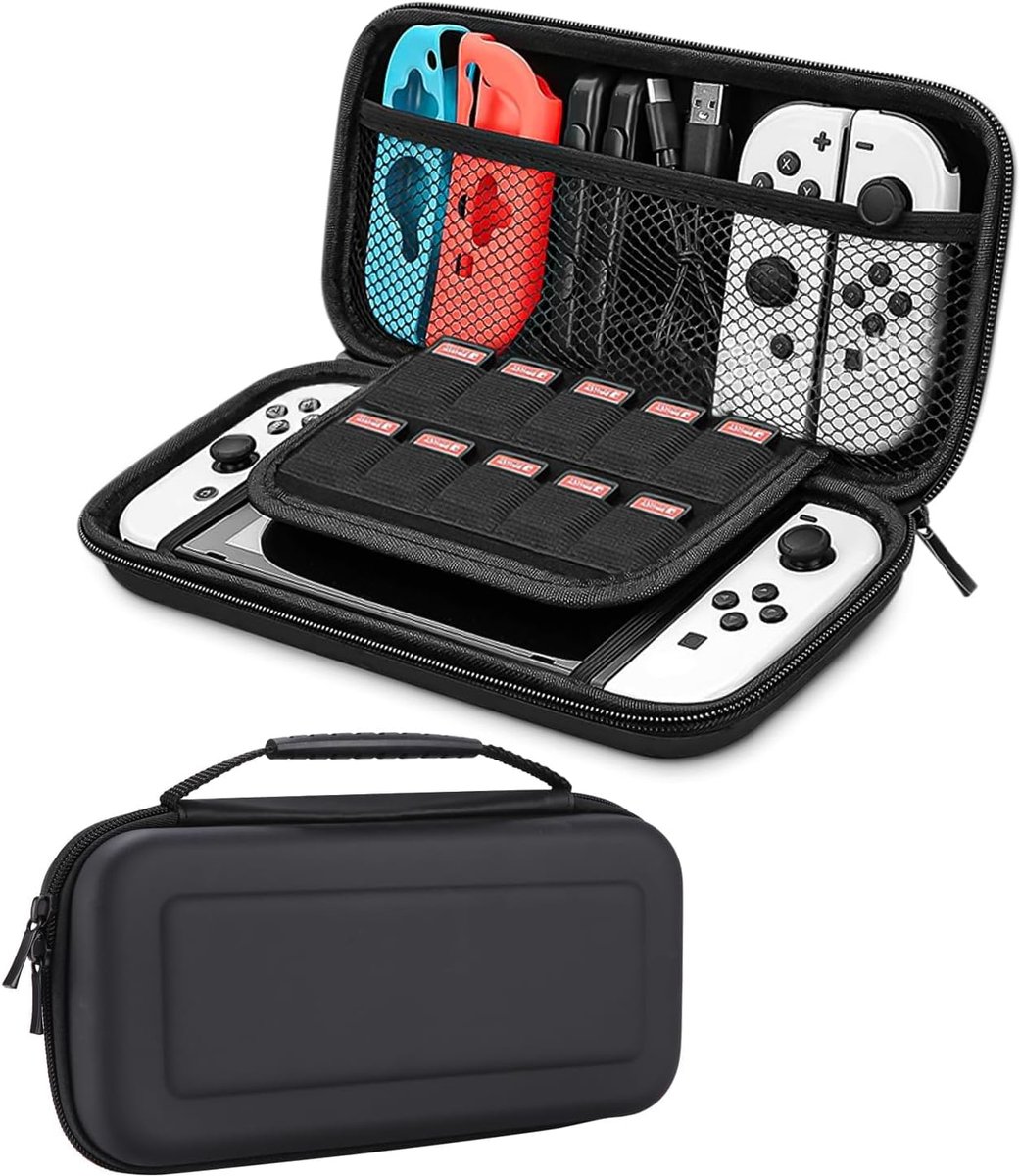 SOBEAU Tas Case Compatibel met Nintendo Switch/ Switch OLED, Hard Carrying Case Cover voor Switch, Beschermende - ShopVlot