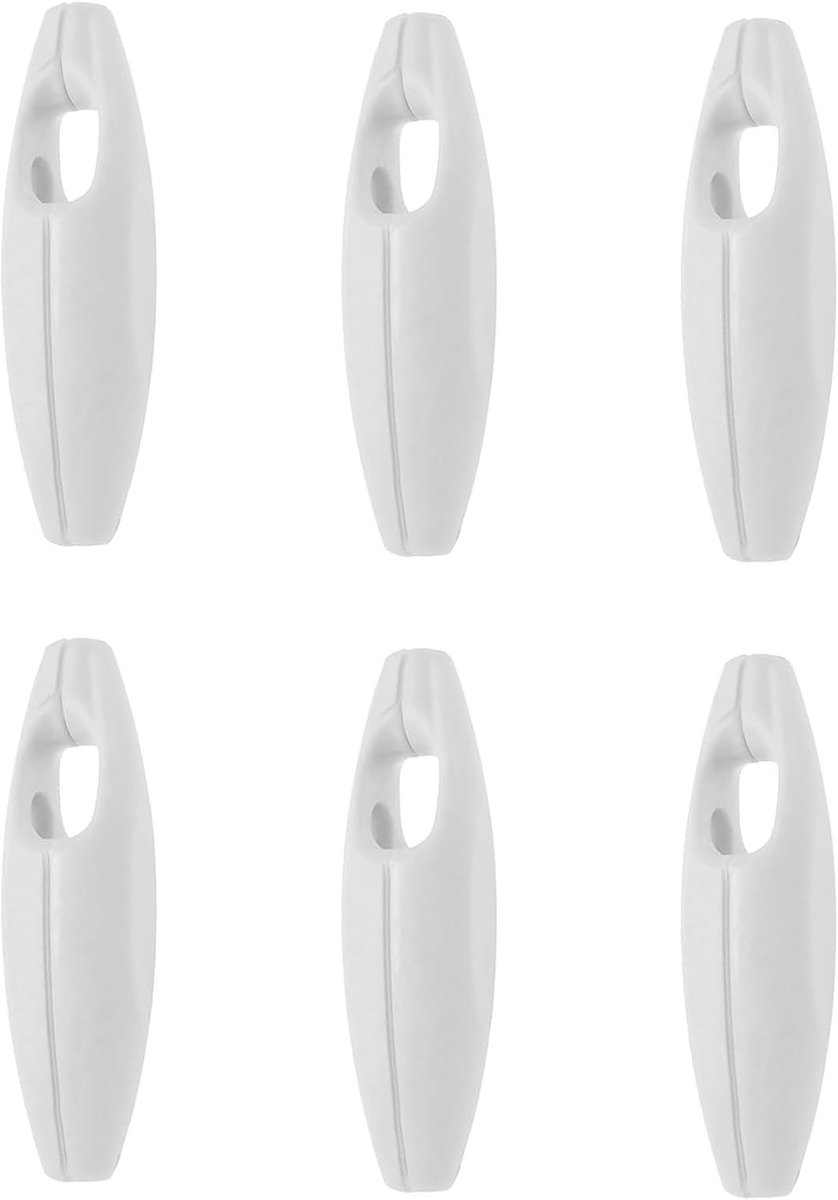 Verzwaarde Gordijnketting - Wit - 7.5 cm - Kunststof Veiligheidsgreep - Voor Verticale Jaloezieën