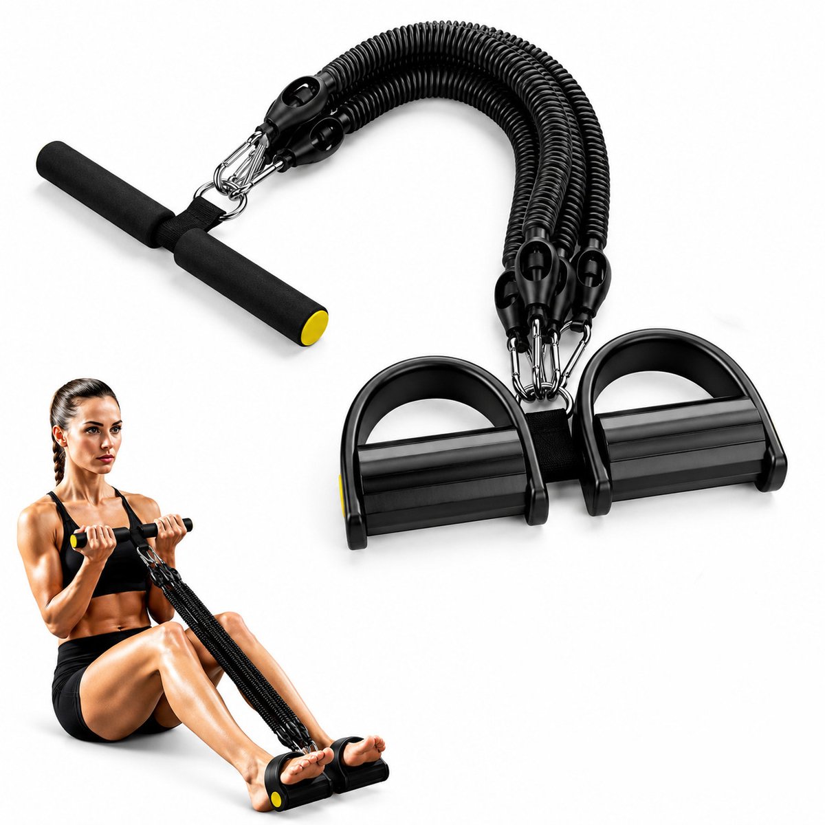 Voetpedaal Weerstandsband - Full Body Workout 100 lbs