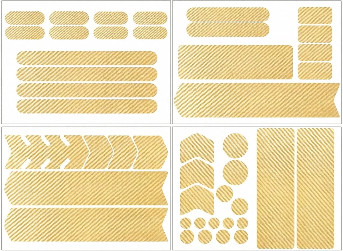 Stickers voor Fiets Kettingbescherming en Framebescherming, Anti-Rub en Krassen Tape voor Mountainbike en Racefiets in Champagne Kleur