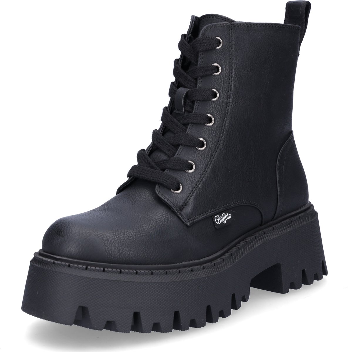 Buffalo dames veterlaars Aspen Lace Up zwart