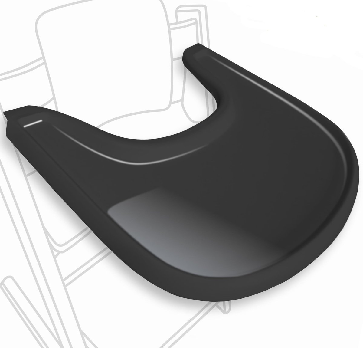 Hoge stoeltafel compatibel met Stokke Tripp Trapp stoel met krachtig glad zuigoppervlak, ergonomisch, gebogen design - ShopVlot