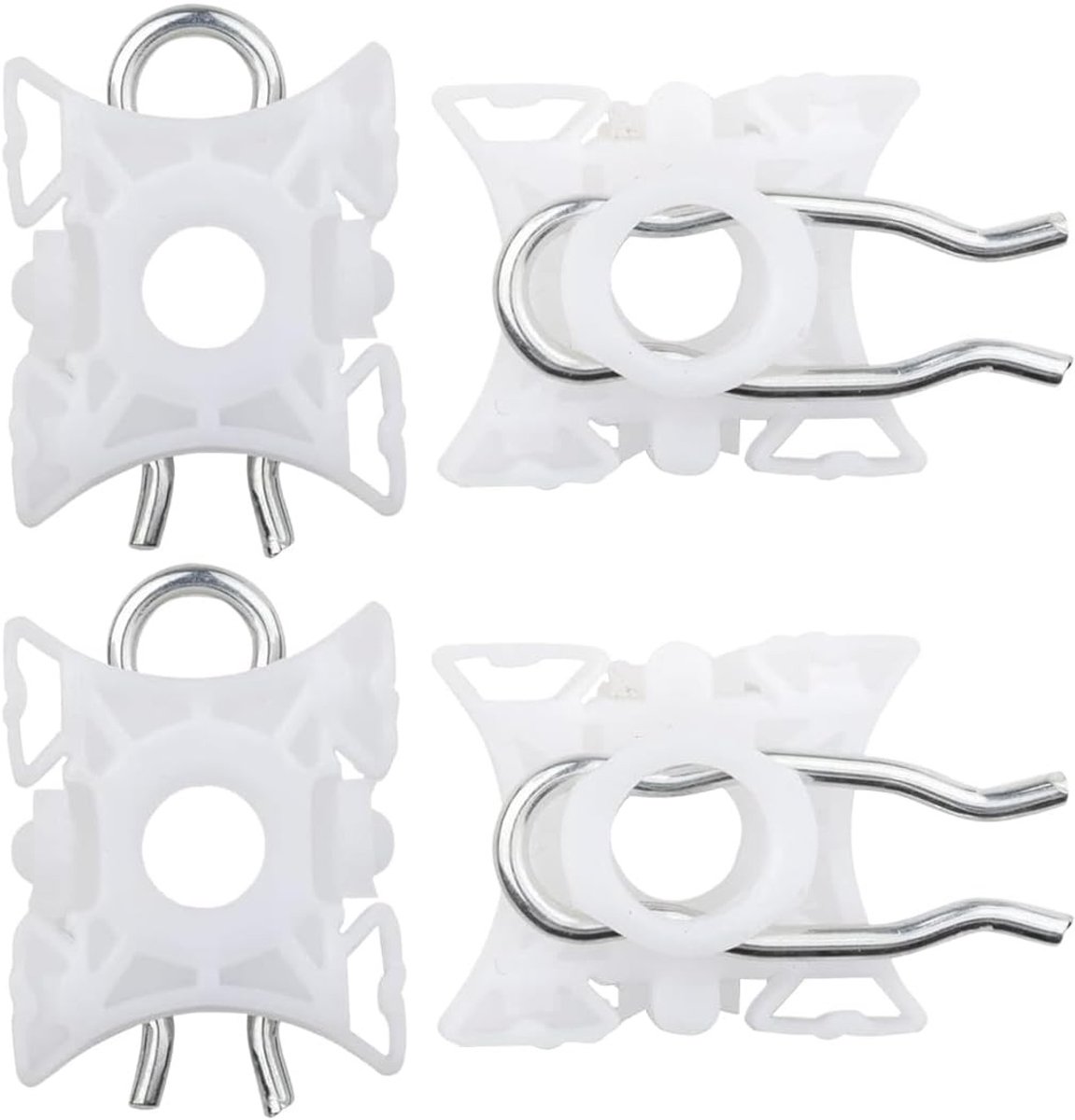 4 stuks witte raammechanismeclips met veer voor autoruitreparatie, geschikt voor BMW en Volvo, perfect voor doe-het-zelf herstel en vervangingen