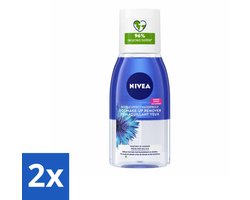 2 x NIVEA – Oogmake-up Remover – Double Effect Waterproof – 125 ml - Oogmake-up Verwijderen -…