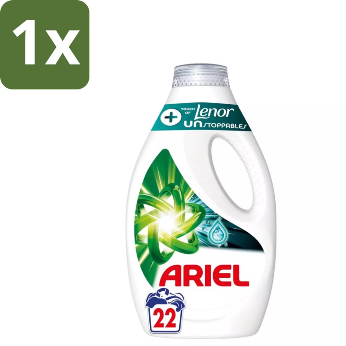 1 x Ariel – +Touch van Lenor Unstoppables – Vloeibaar Wasmiddel – 990 ml - Vloeibaar Wasmiddel - Krachtige Reiniging - Langdurige Frisheid - Vlekverwijdering - Kleding Reinigen