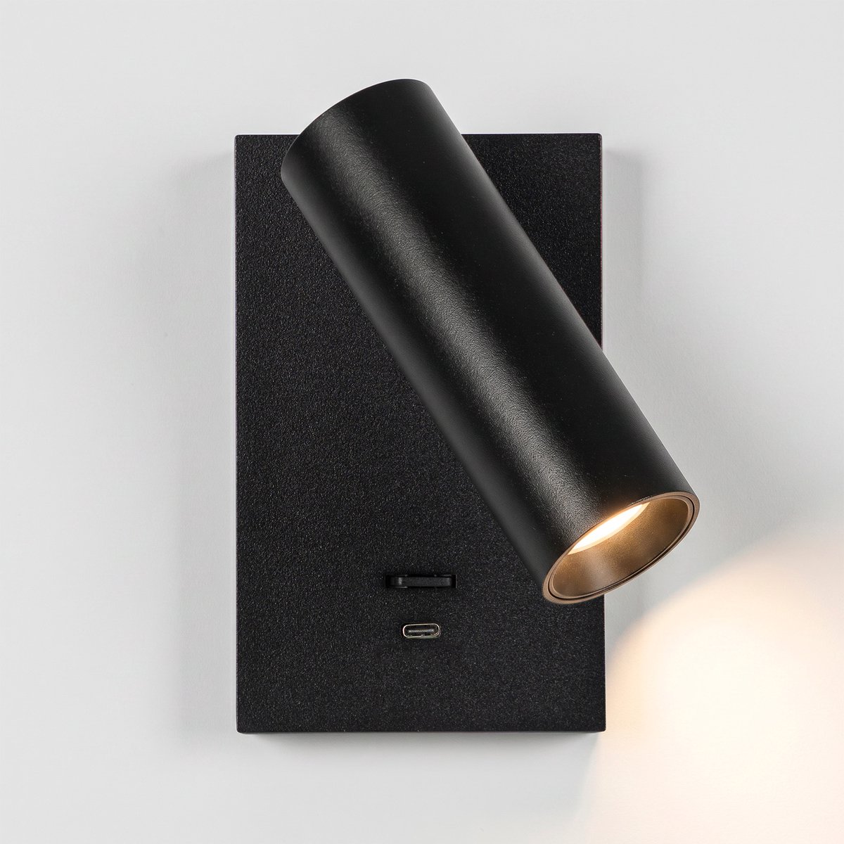 KS Verlichting wandlamp - Elias - bedlampje - richtbaar - schakelaar - zwart - GU10 - aluminium