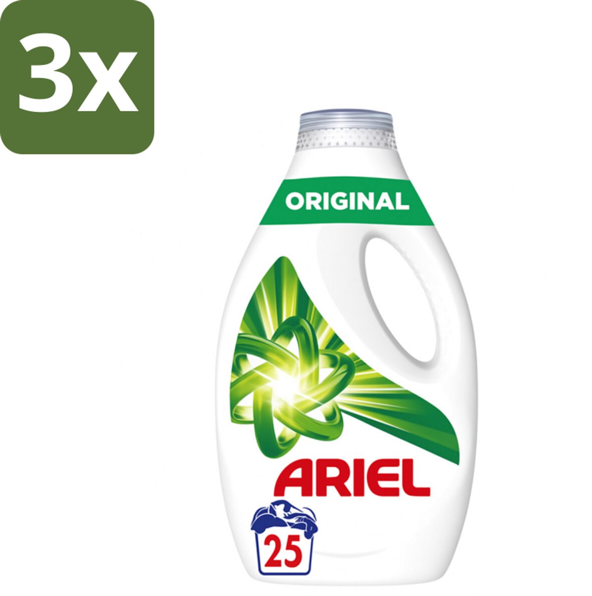 3 x Ariel – Original – Vloeibaar Wasmiddel – 1,13 L - Vloeibaar Wasmiddel - Diepe Reiniging - Langdurige Frisheid - Koudwasformule - Vlekverwijdering