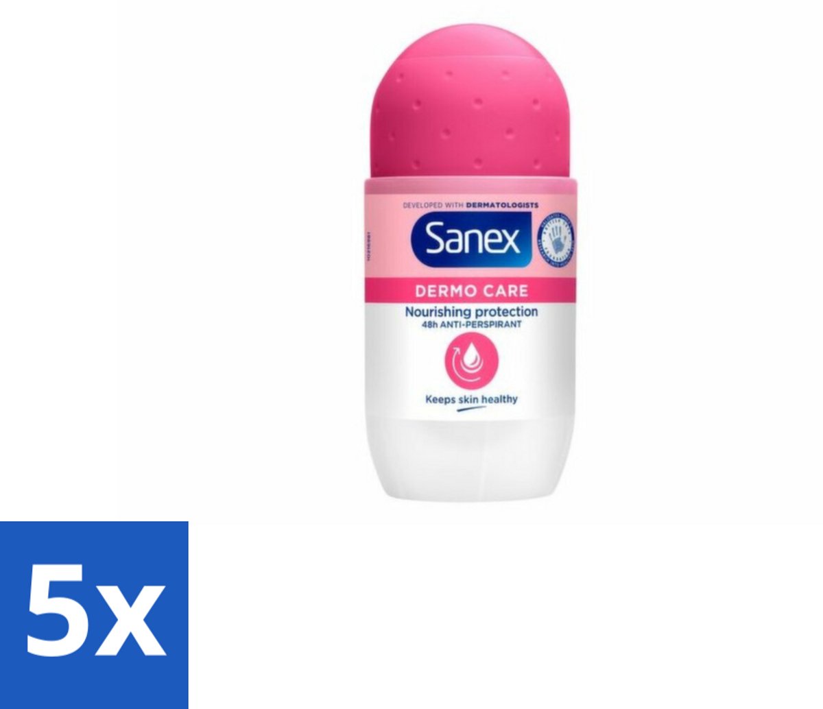 5 x Sanex – Deodorant Roller – Dermo Care 48H Antiperspirant - 50 ml - Koffie - Koffiezetapparaat - Koffiezetapparaat