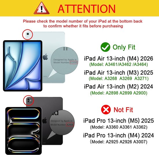 Triple Beschermhoes voor 13 Inch iPad Air M4/M3/M2 (2026/2025/2024), Dunne en Lichte Smart Cover met Heldere Matte Achterkant in Lilac, Ideaal voor Bescherming en Stijl — afbeelding 3