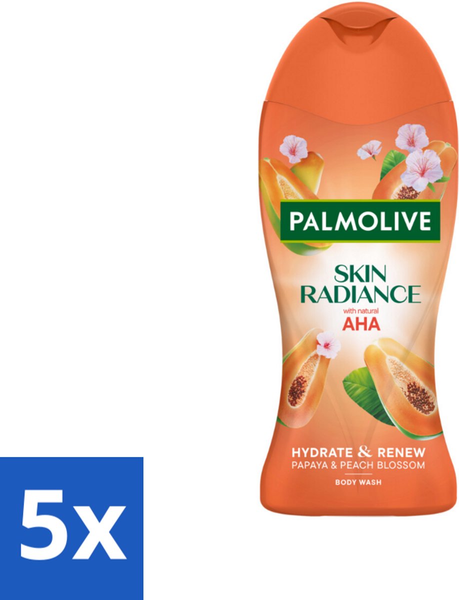 5 x Palmolive – Douchegel – Skin Radiance Papaya Peach – 250 ml - Koffiezetapparaat